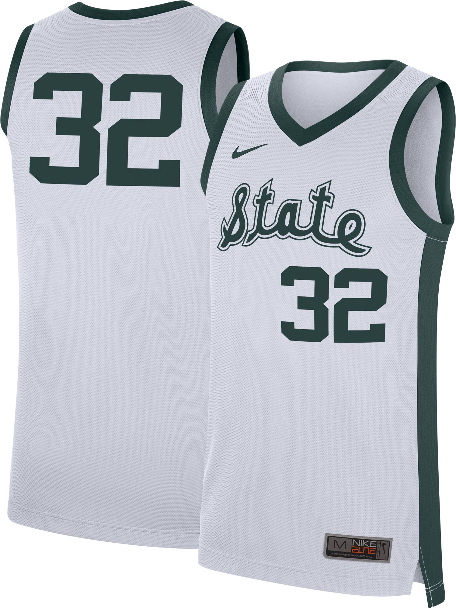 michigan state white basketball jersey