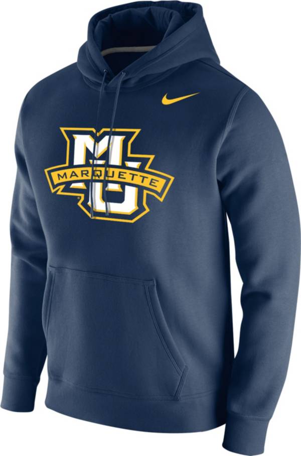 Nike Men's Marquette Golden Eagles Blue Club Fleece Pullover Hoodie