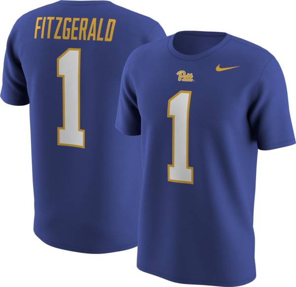 Nike Men's Pitt Panthers Larry Fitzgerald #1 Blue Football Jersey T-Shirt