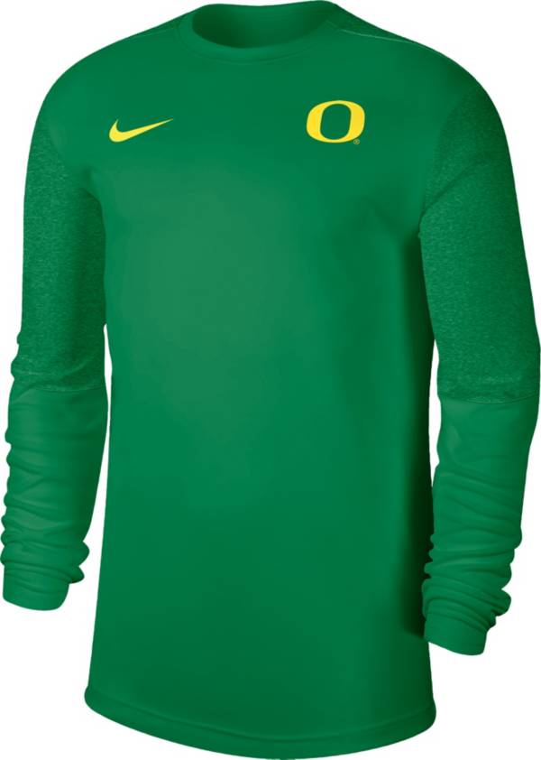 Nike Men's Oregon Ducks Green Top Coach UV Football Long Sleeve T-Shirt