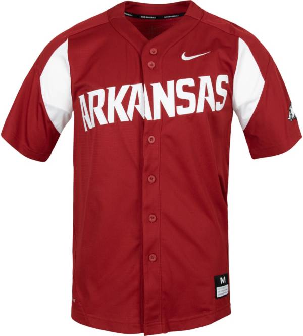 Nike Men's Arkansas Razorbacks Cardinal Full Button ...