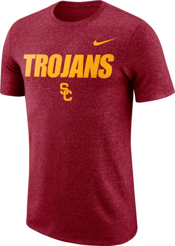 Nike Men's USC Trojans Cardinal Marled Logo T-Shirt product image