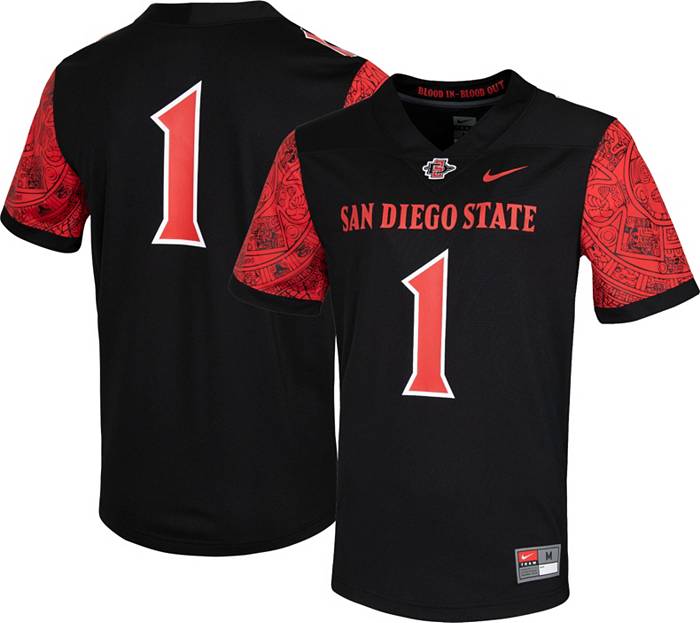 Nike #1 San Diego State Aztecs Black Untouchable Game Jersey Size: Medium