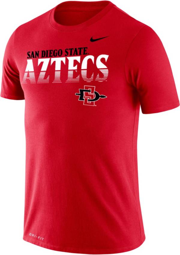 Nike Men's San Diego State Aztecs Scarlet Legend Football Sideline T-Shirt