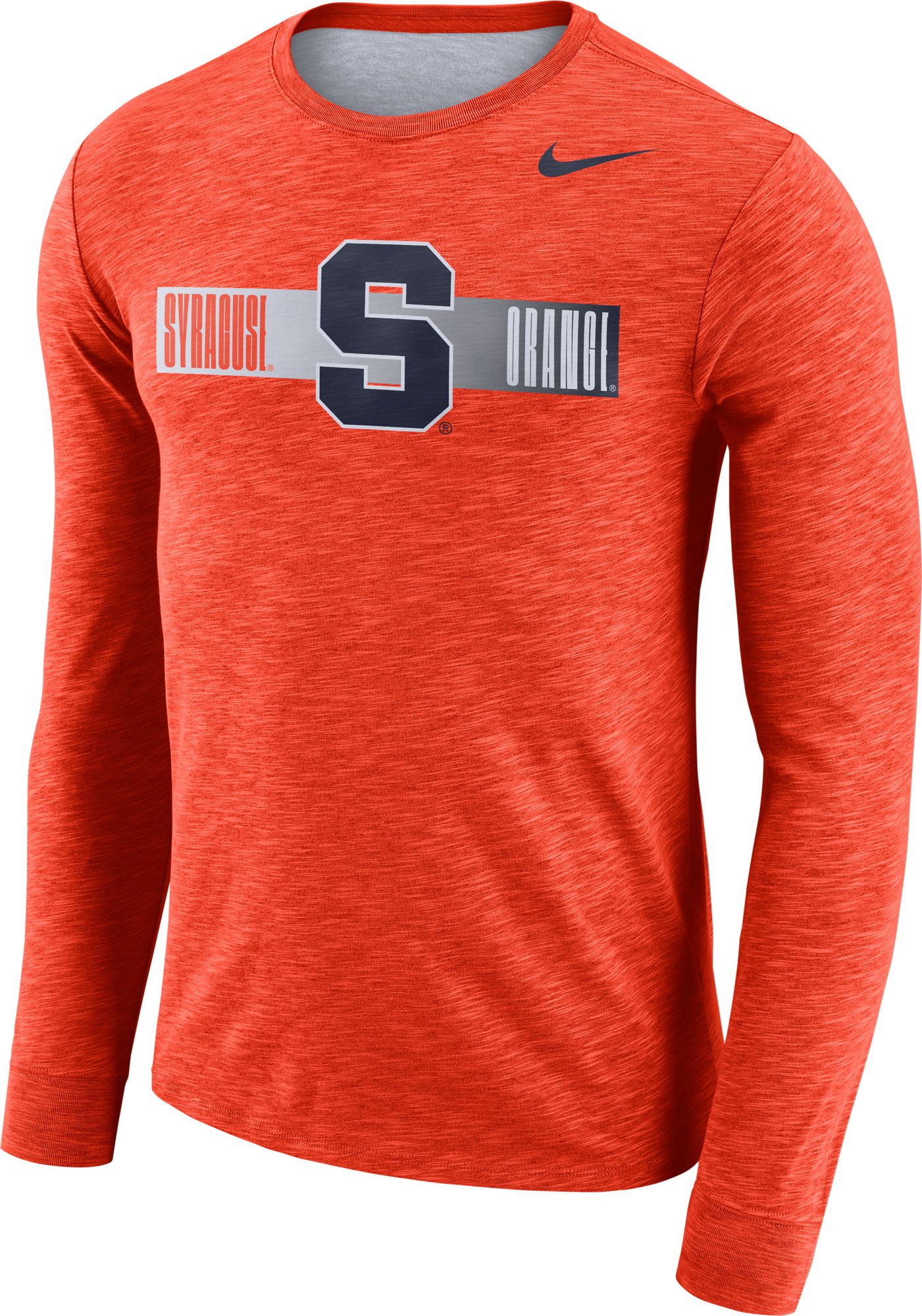 orange dri fit long sleeve shirt