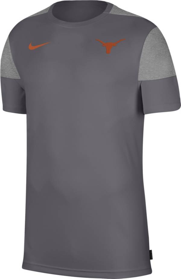 Nike Men's Texas Longhorns Grey Top Coach UV T-Shirt