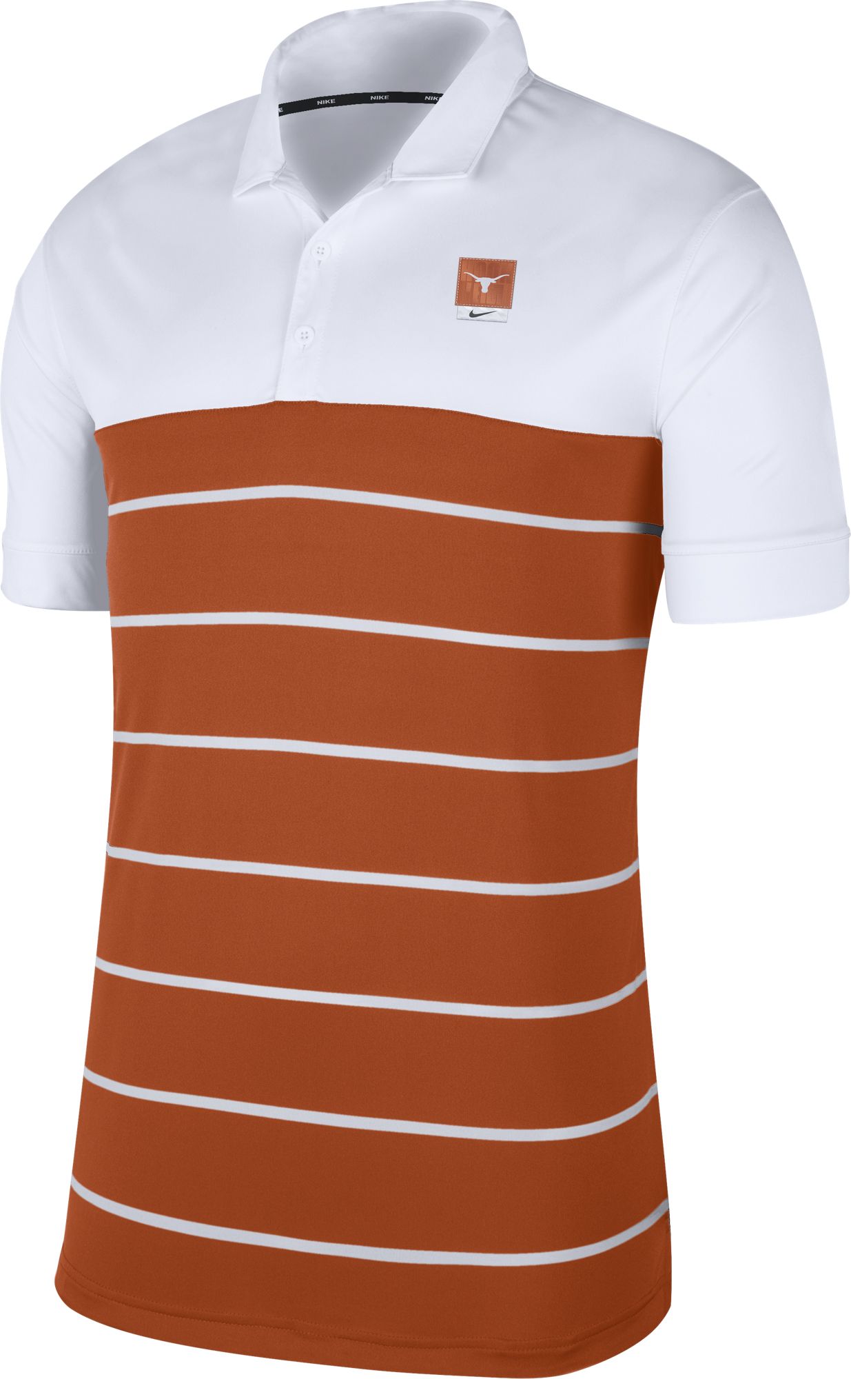 burnt orange polo shirt