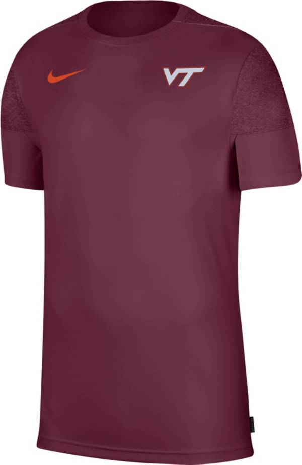 Nike Men's Virginia Tech Hokies Maroon Top Coach UV T-Shirt