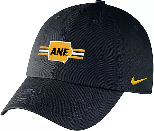 Nike Men's Iowa Hawkeyes ANF Campus Adjustable Black Hat