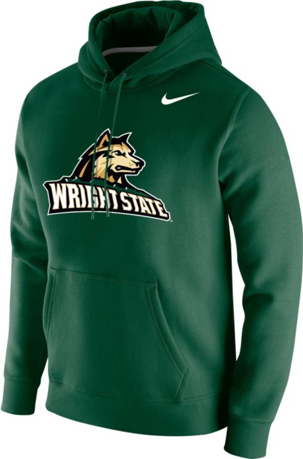 Nike Men's Wright State Raiders Green Club Fleece Pullover Hoodie