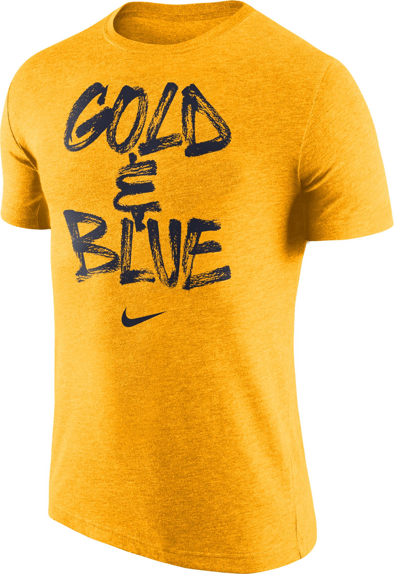 blue and gold nike shirt