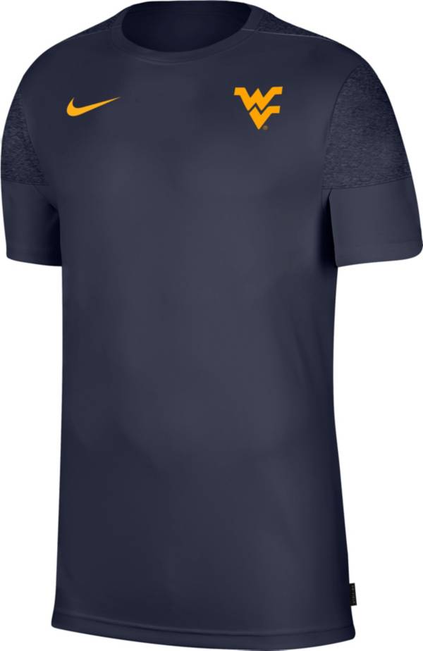 Nike Men's West Virginia Mountaineers Blue Top Coach UV T-Shirt