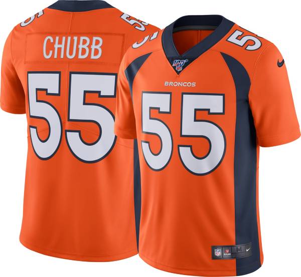 Nike Men's Denver Broncos Bradley Chubb #55 100th Orange Limited Jersey