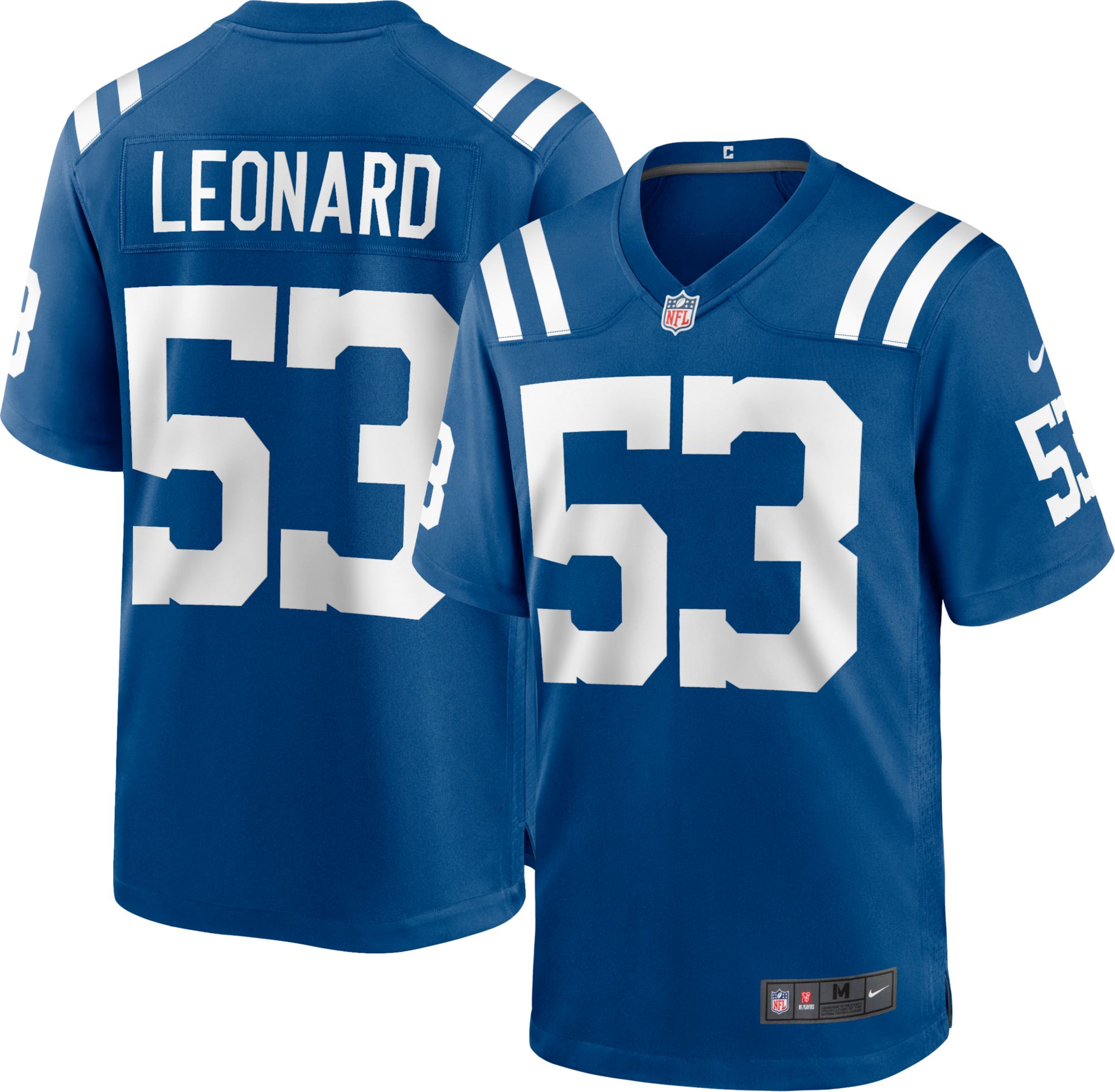 Nike Indianapolis Colts No53 Darius Leonard Royal Blue Team Color Men's Stitched NFL Elite Jersey