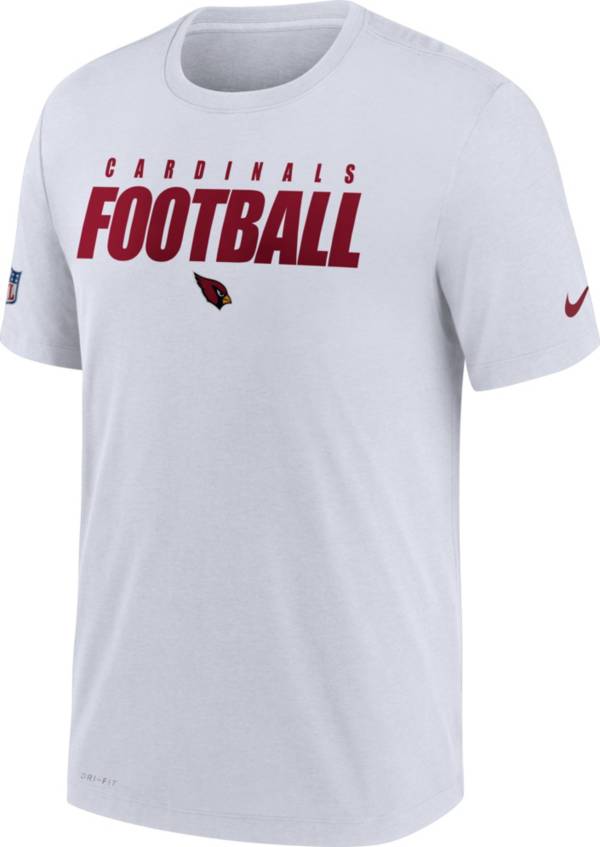 Nike Men's Arizona Cardinals Sideline Dri-FIT Cotton Football All White T-Shirt