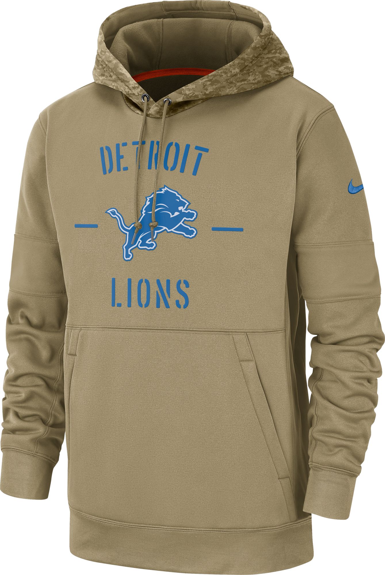 detroit lions therma fit hoodie