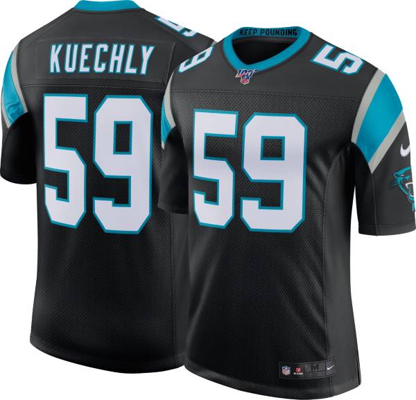 Nike Men's Carolina Panthers Luke Kuechly #59 100th Black Limited Jersey