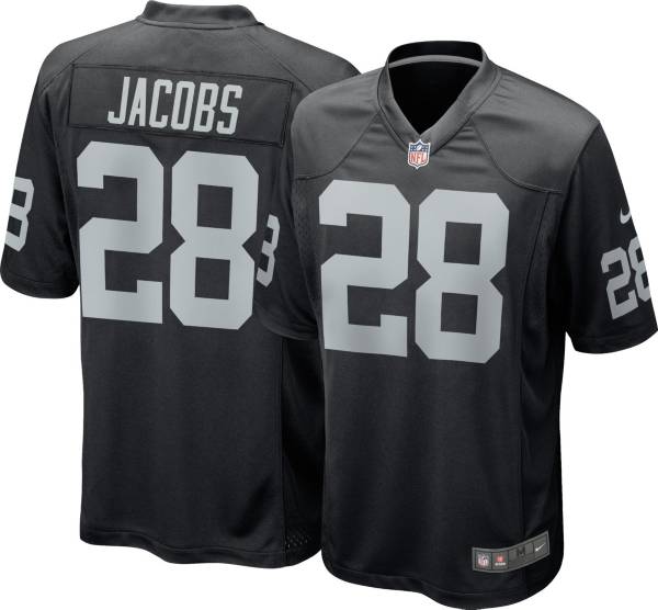Nike Men's Las Vegas Raiders Josh Jacobs #28 Black Game Jersey