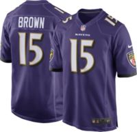 Baltimore Ravens #15 Marquise Brown Draft Game Jersey - White