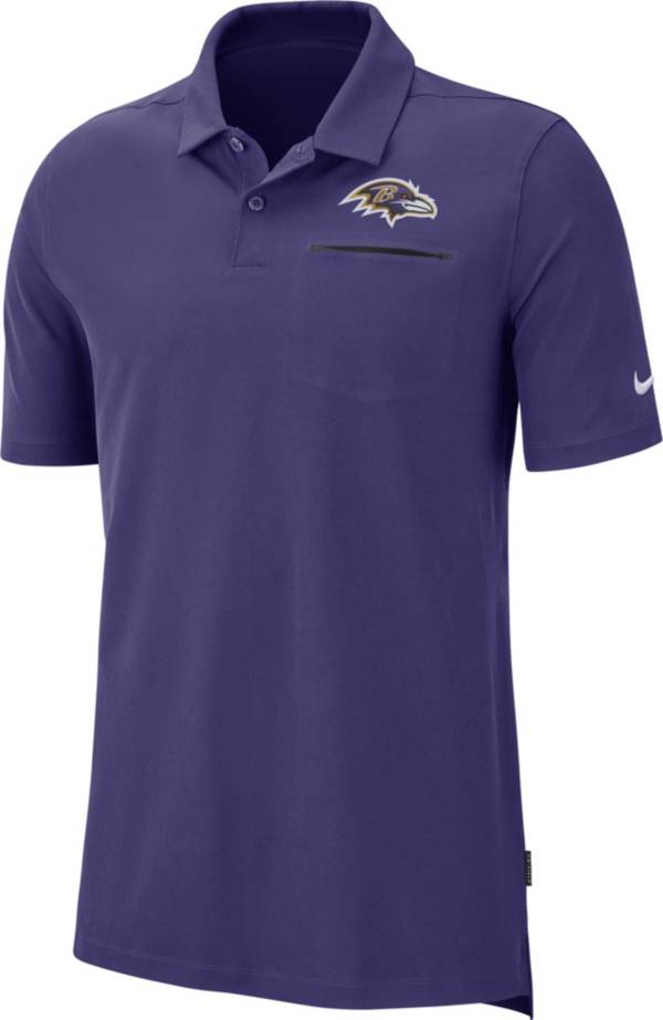 Nike Men's Baltimore Ravens Sideline Elite Performance Purple Polo