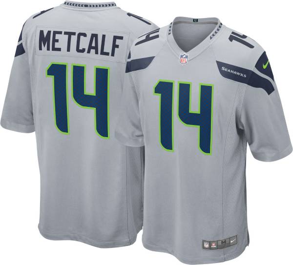 Nike Seahawks 14 D.K. Metcalf Gray Vapor Untouchable Limited Men