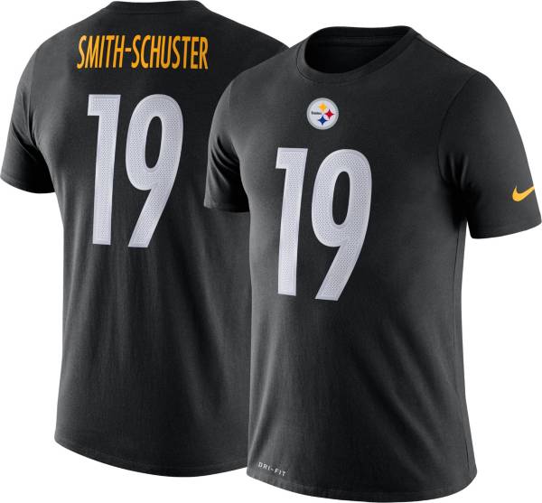 Nike Men's Pittsburgh Steelers JuJu Smith-Schuster #19 Logo Black T-Shirt