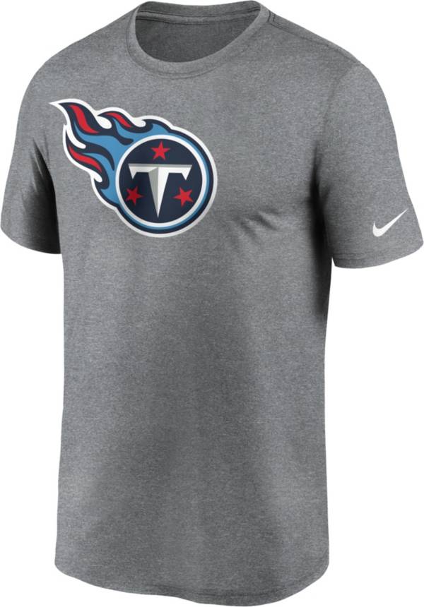 Nike Men's Tennessee Titans Legend Logo Grey T-Shirt | Dick's Sporting ...