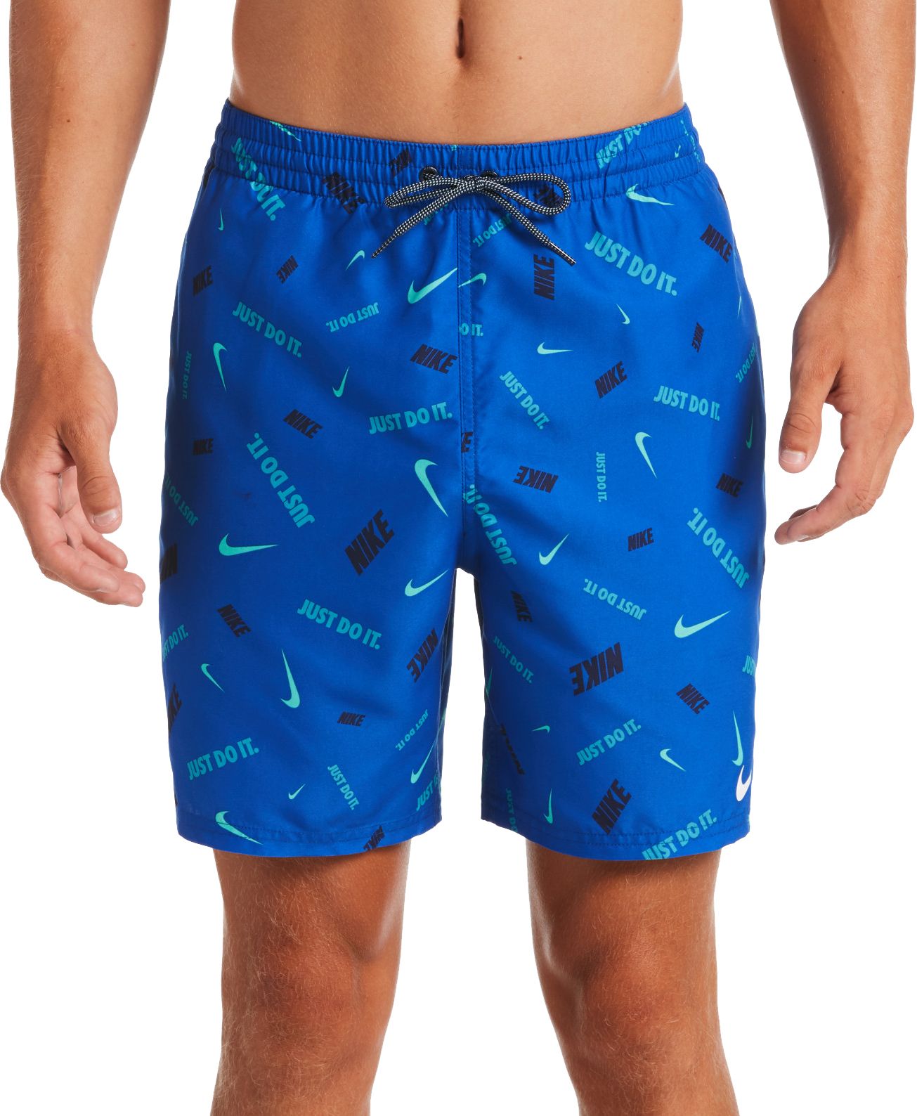 blue nike swim shorts