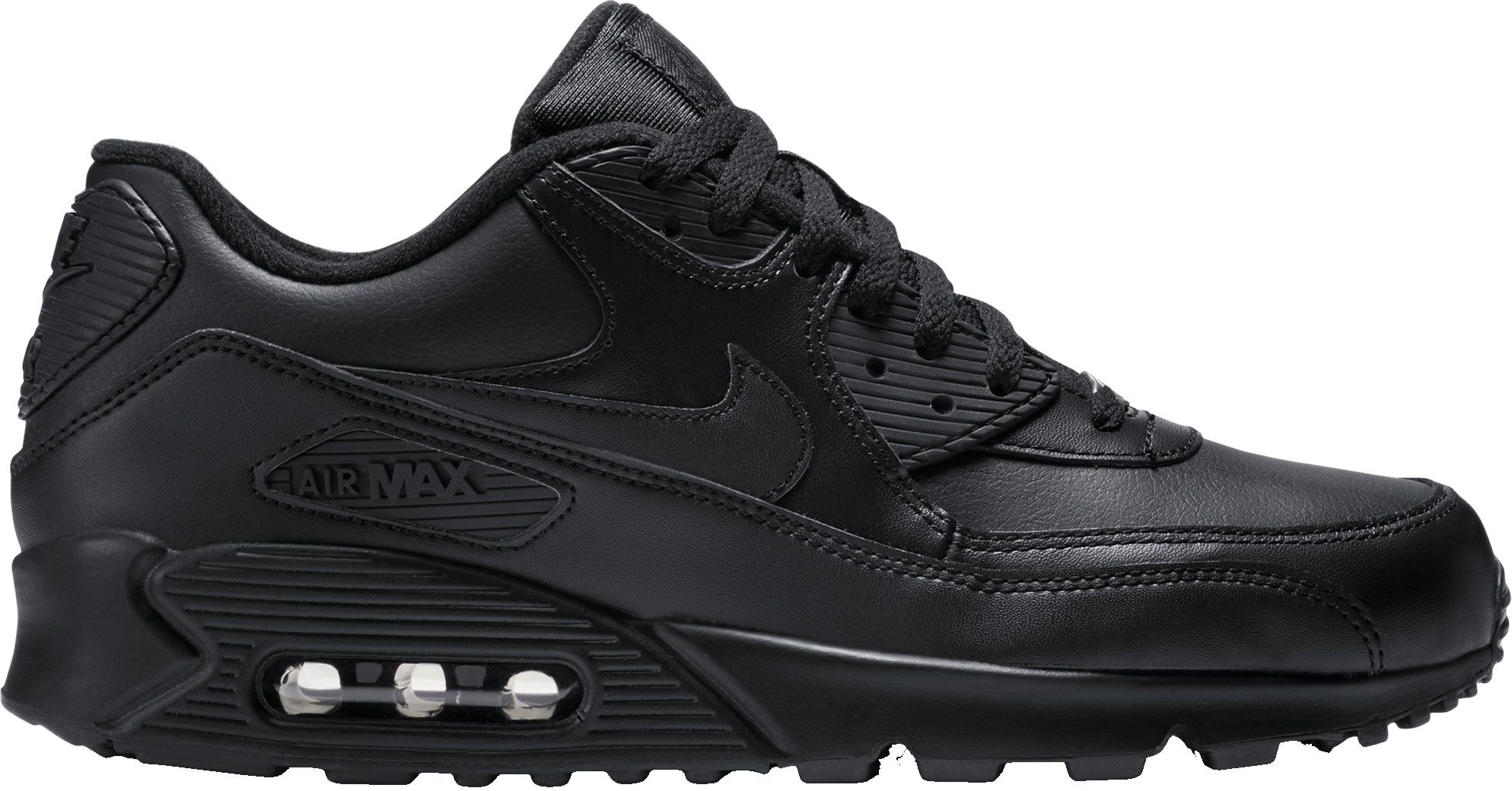 all black air max 90 leather