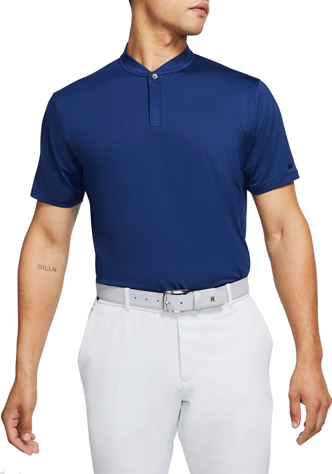 nike collarless golf shirts tiger woods