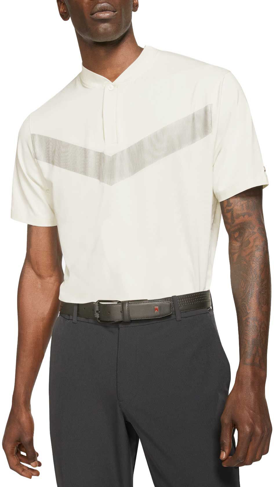 tiger woods collarless polo