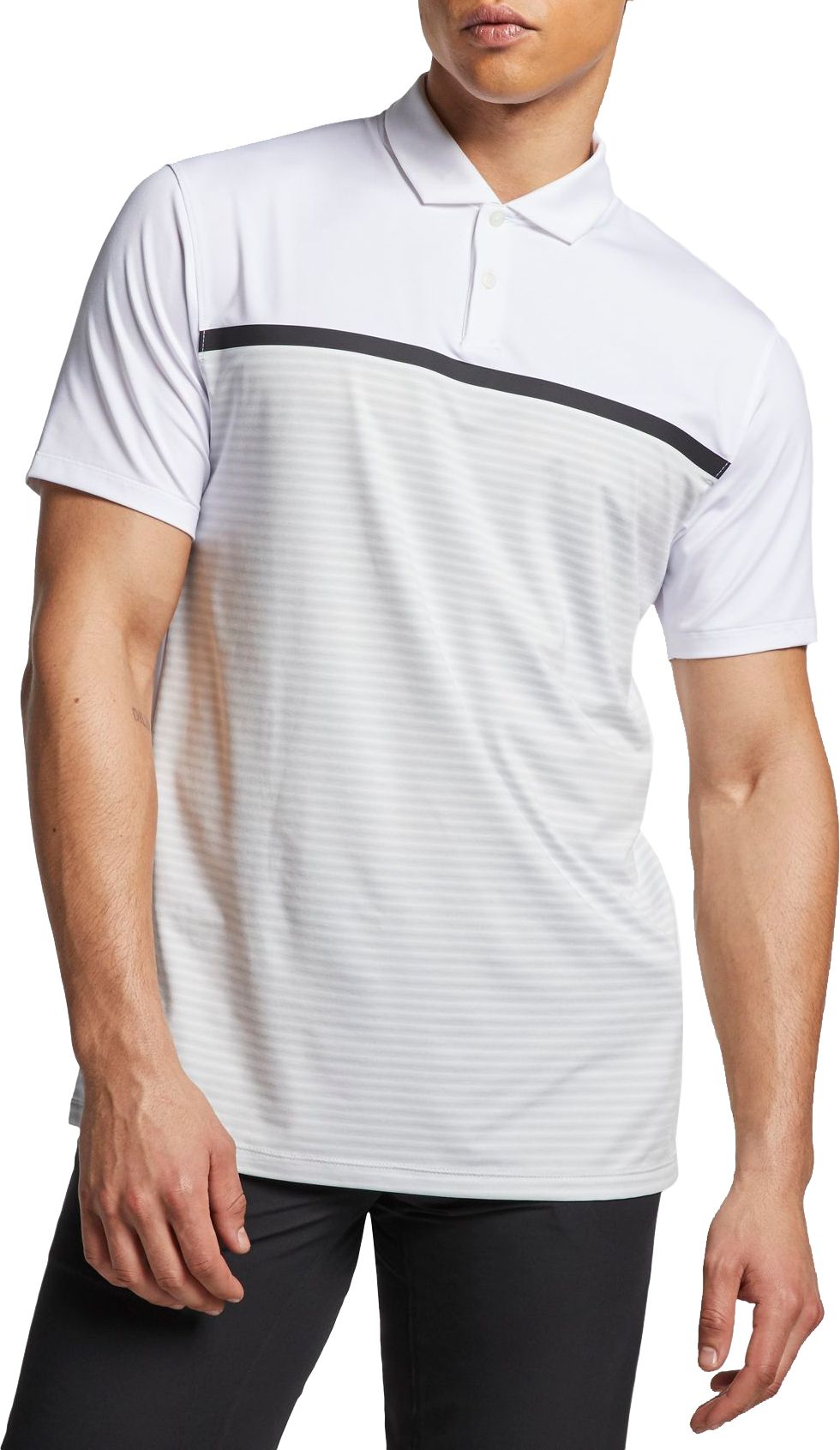 nike men's tiger woods dry stripe golf polo