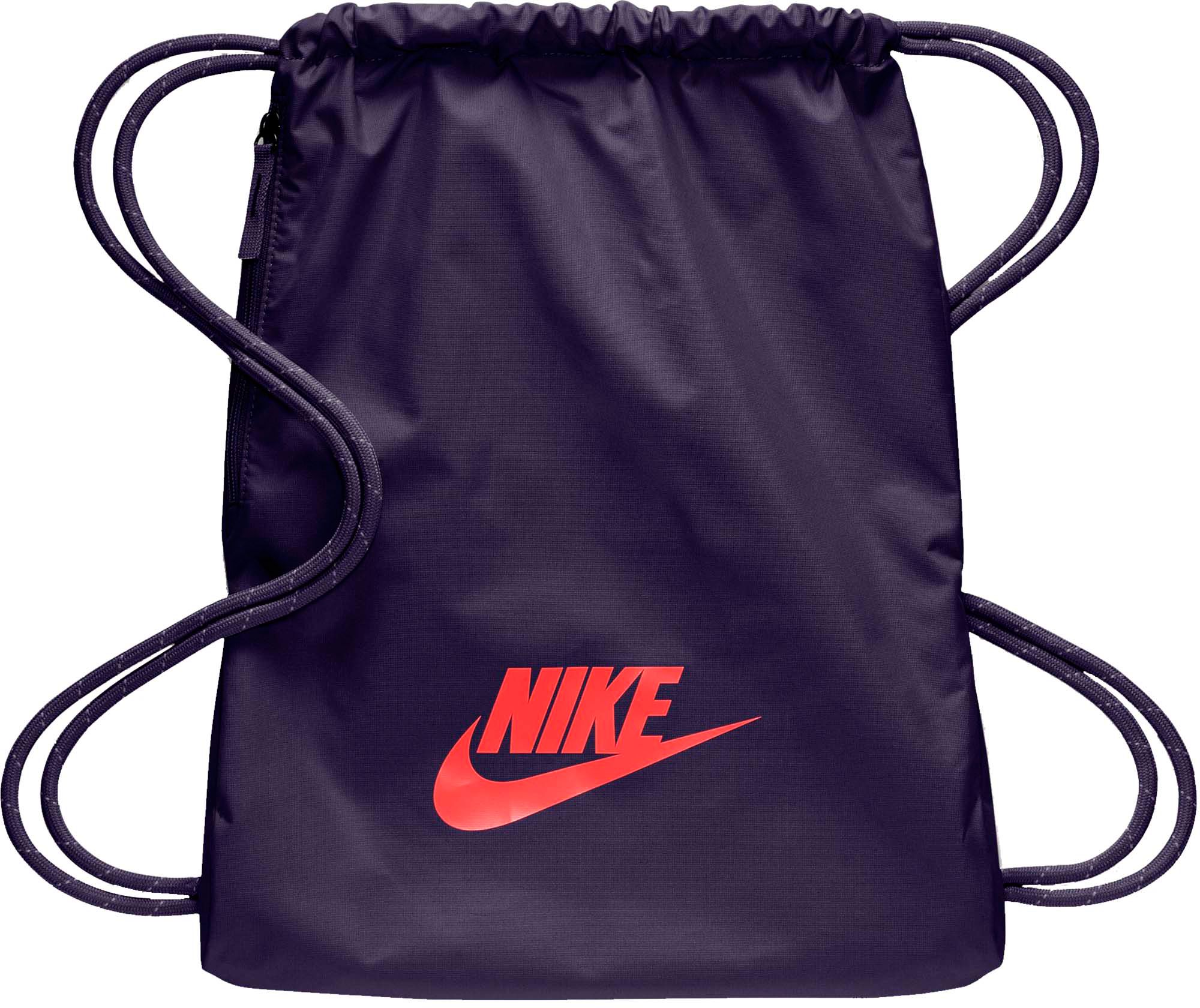 purple nike drawstring bag