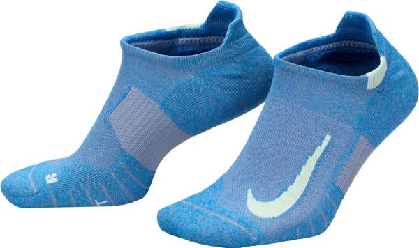 COTTON STRIPE ATHLETIC PADDED NO SHOW SOCKS