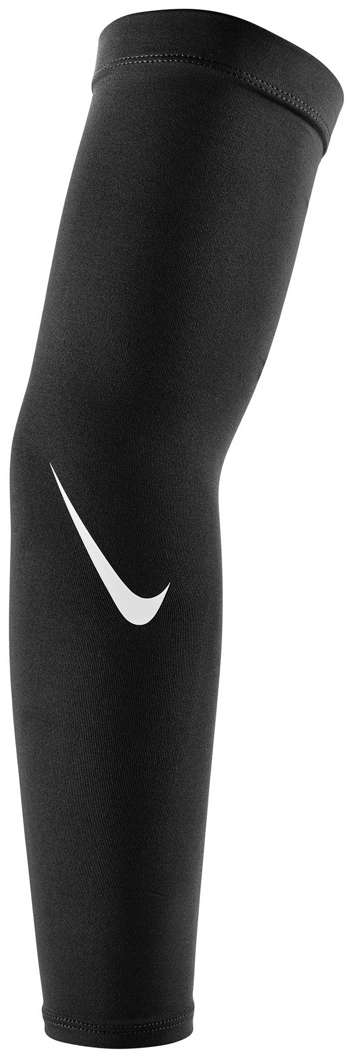 NIKE PRO FOOTBALL SLEEVES W/ DRI-FIT WHITE ONE PAIR S/M NEW IN BOX