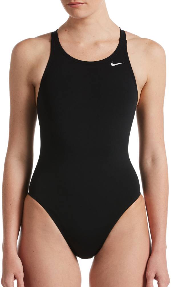 NIKE HydraStrong Solid Racer Women's Athletic Swimsuit