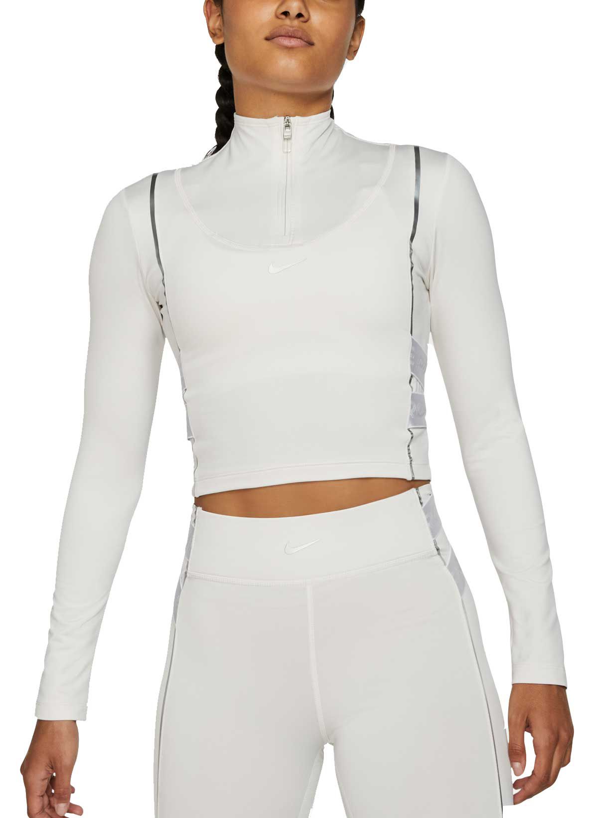 nike pro long sleeve crop top