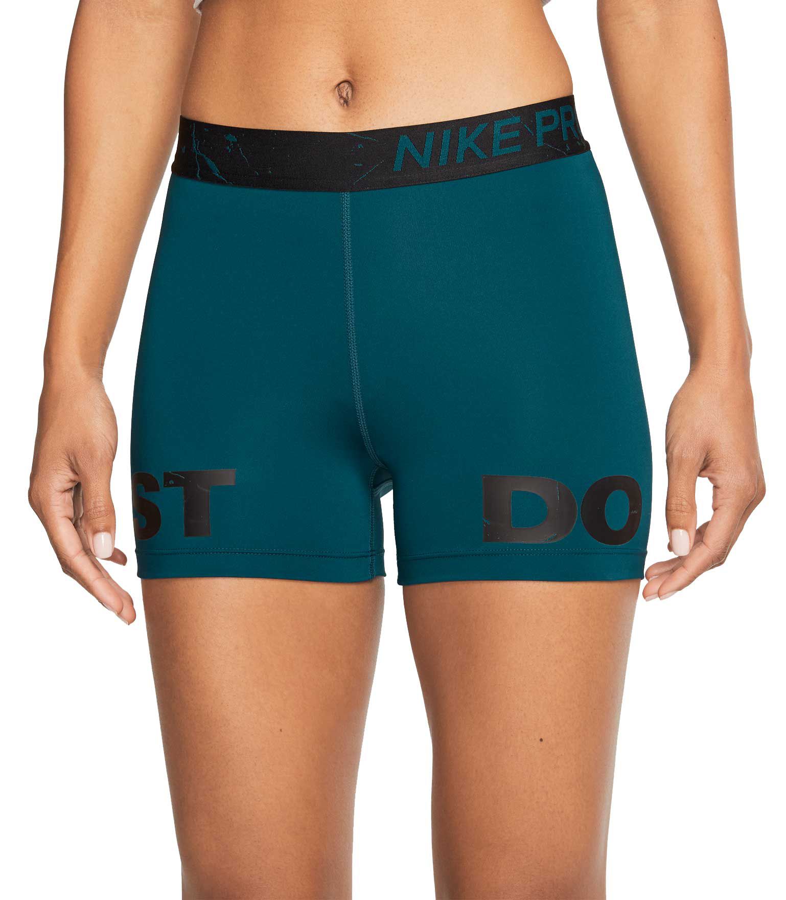 turquoise nike pro shorts
