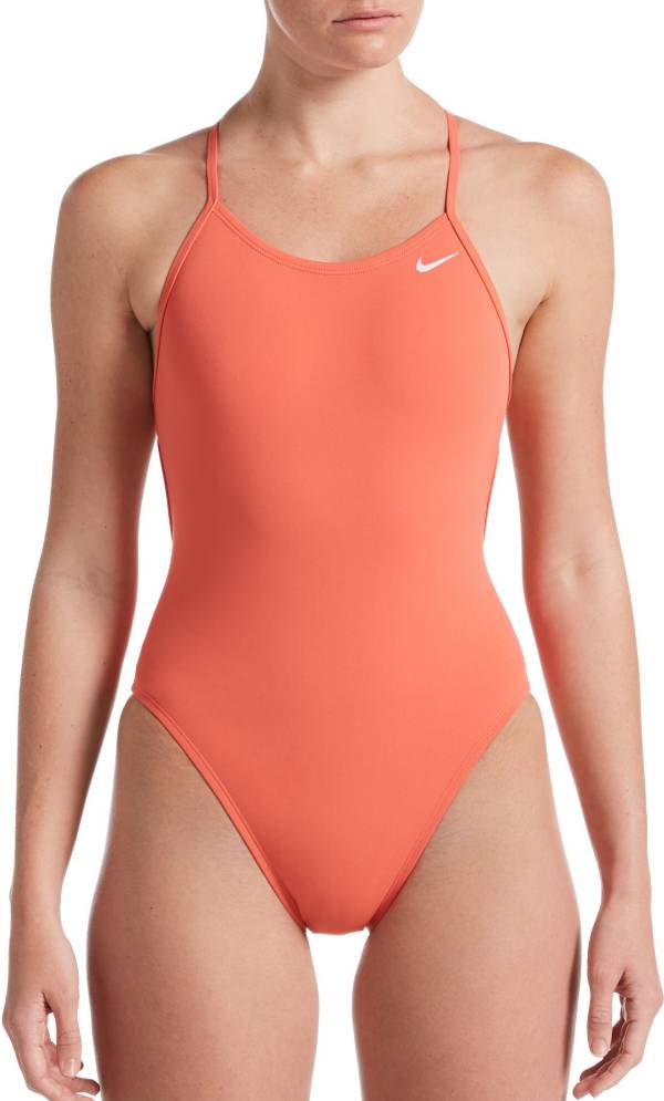 Nike Women S Hydrastrong Lace Up Tie Back One Piece Swimsuit