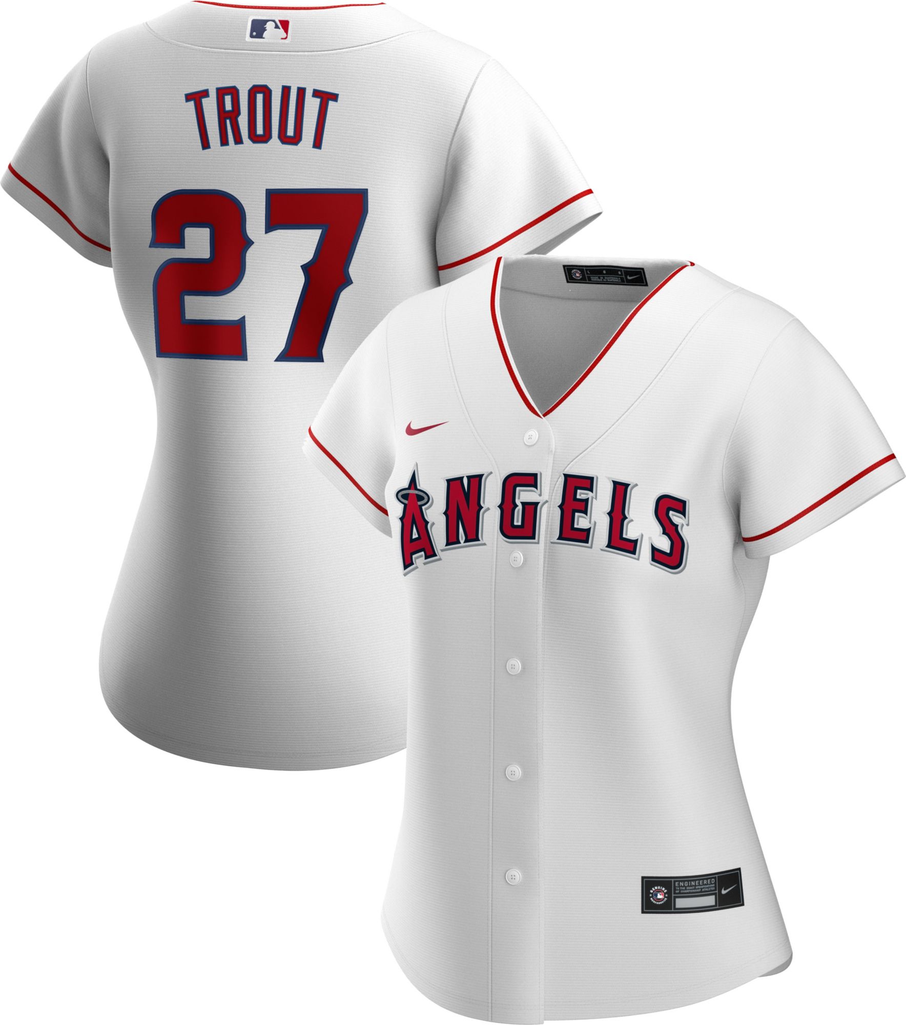 mike trout white jersey