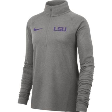 sorry, Nike Women's LSU Tigers Grey Half-Zip Pullover Shirt is currently out of stock