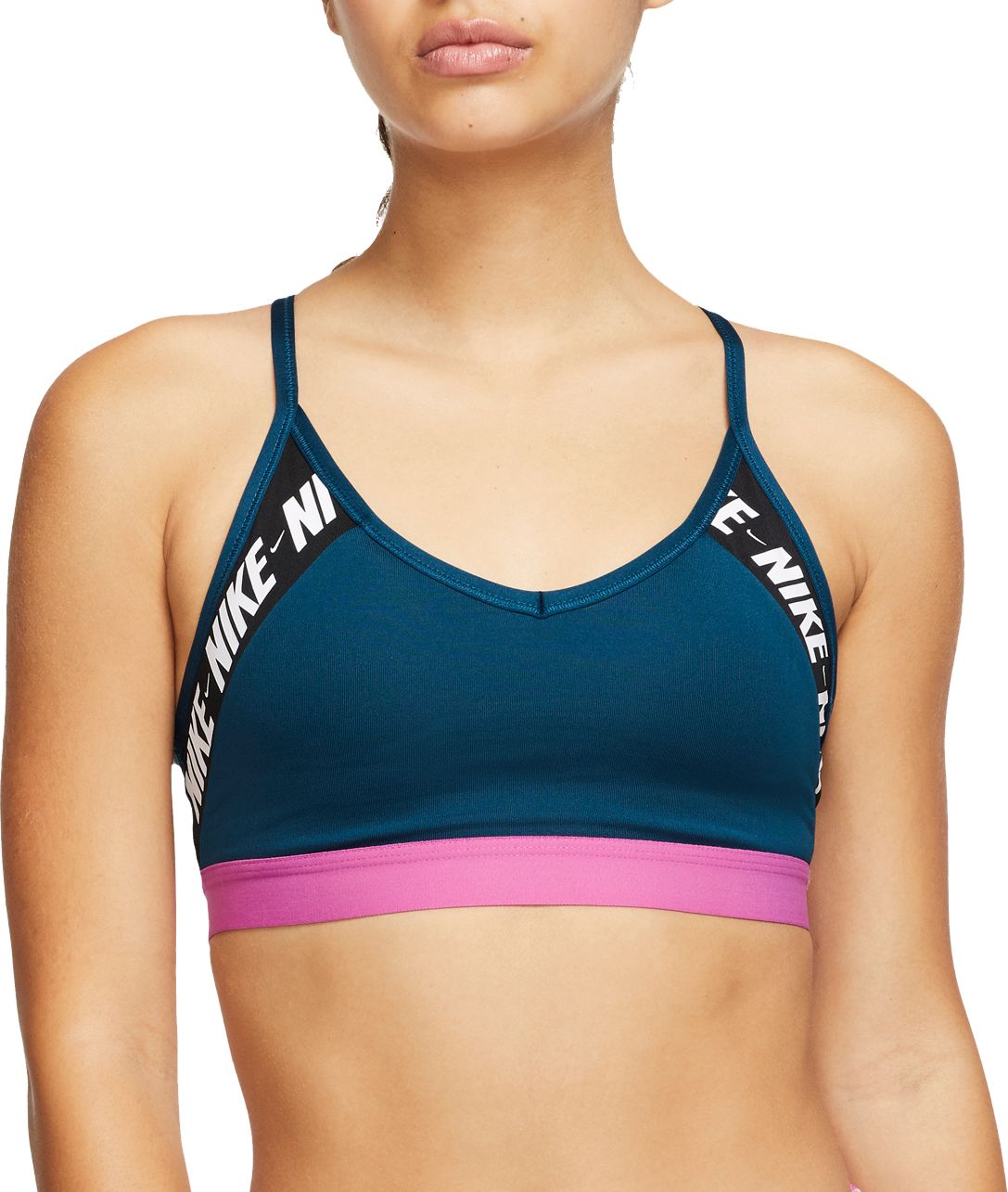 nike indy sports bra blue