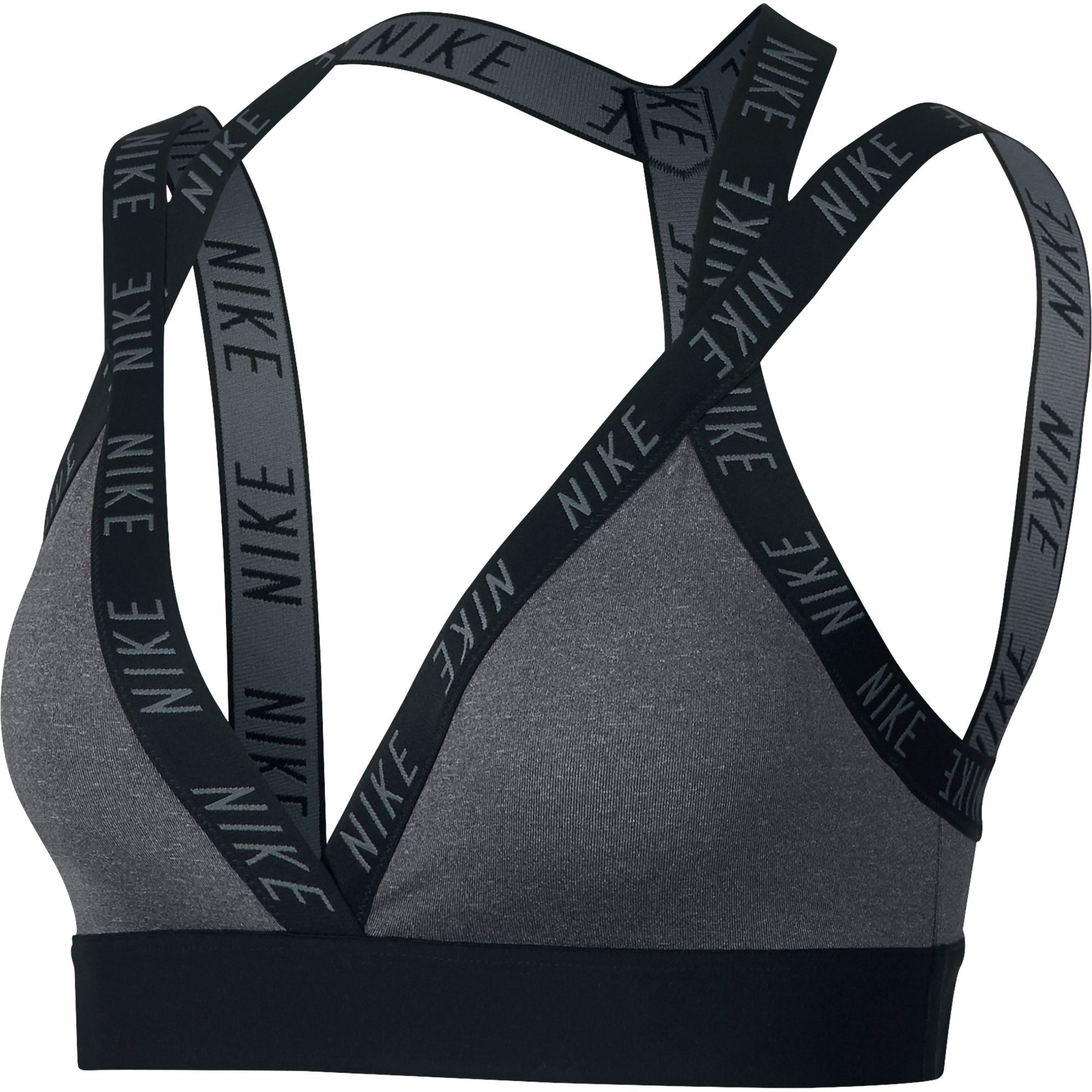 nike pro indy logo back sports bra