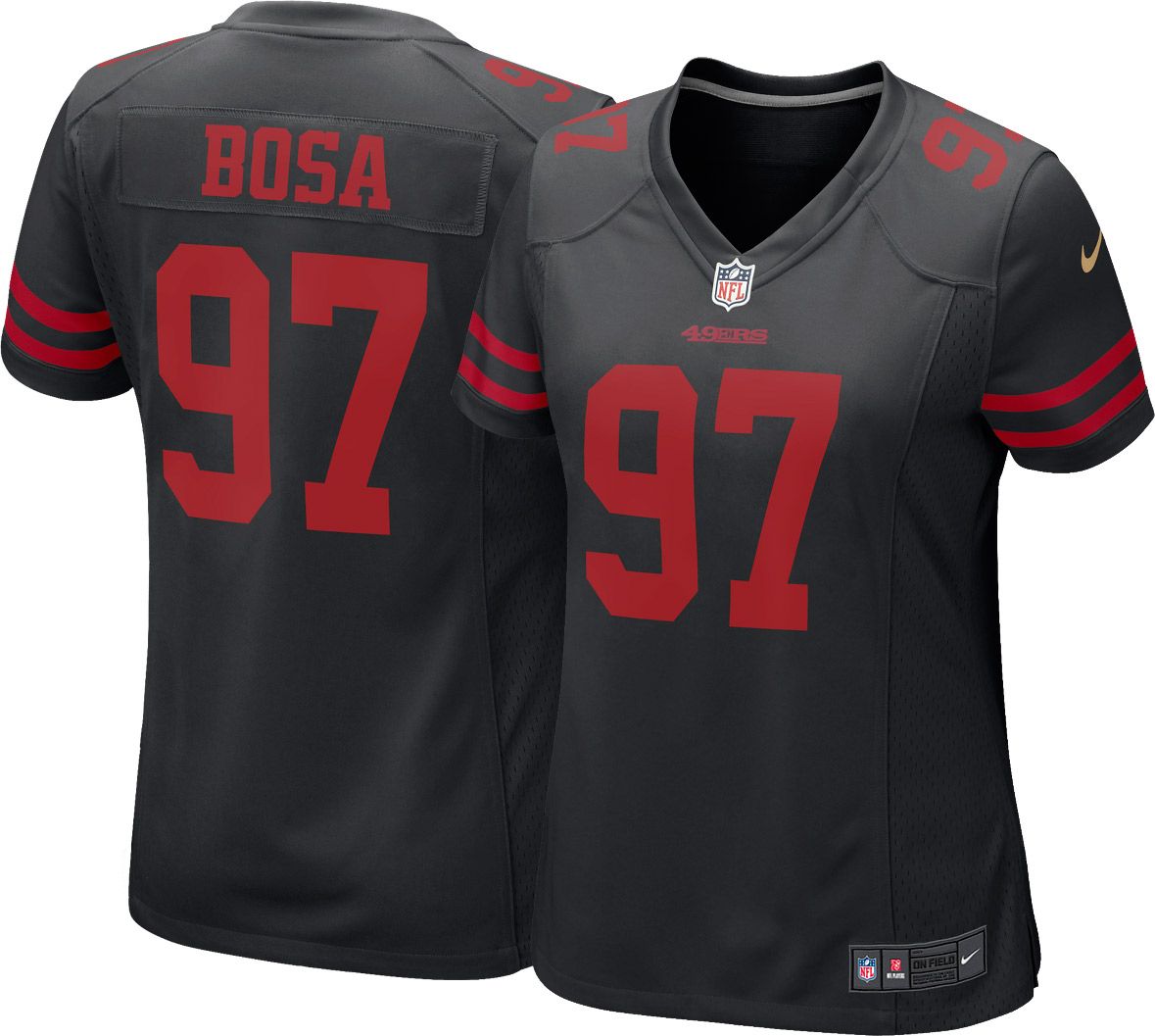 nick bosa black 49ers jersey