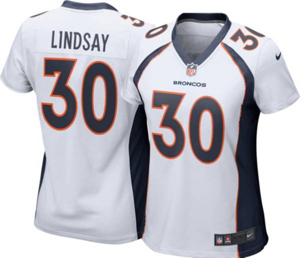 Nike Women's Denver Broncos Phillip Lindsay #30 White Game Jersey