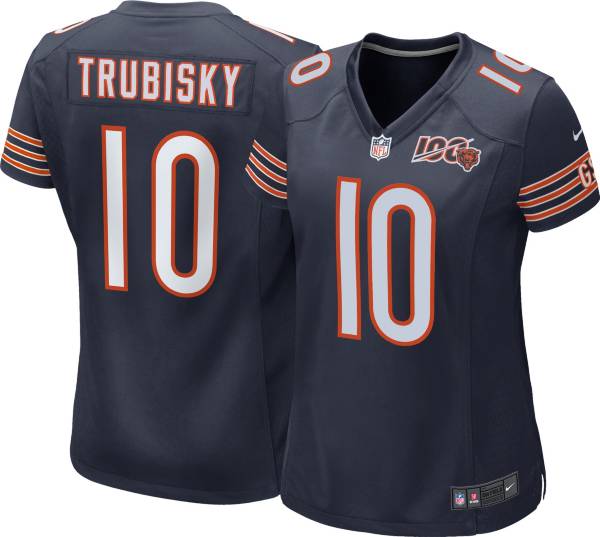 Nike Women's Chicago Bears Mitchell Trubisky #10 100th Navy Game Jersey