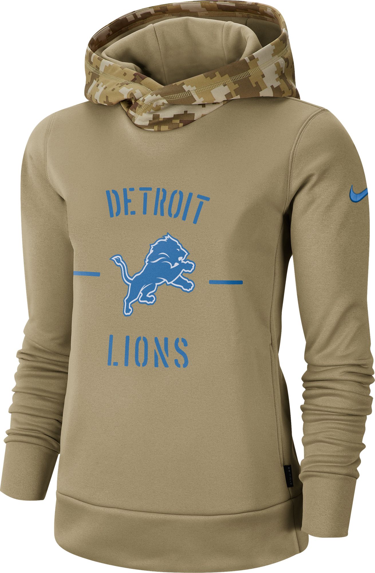 detroit lions therma fit hoodie