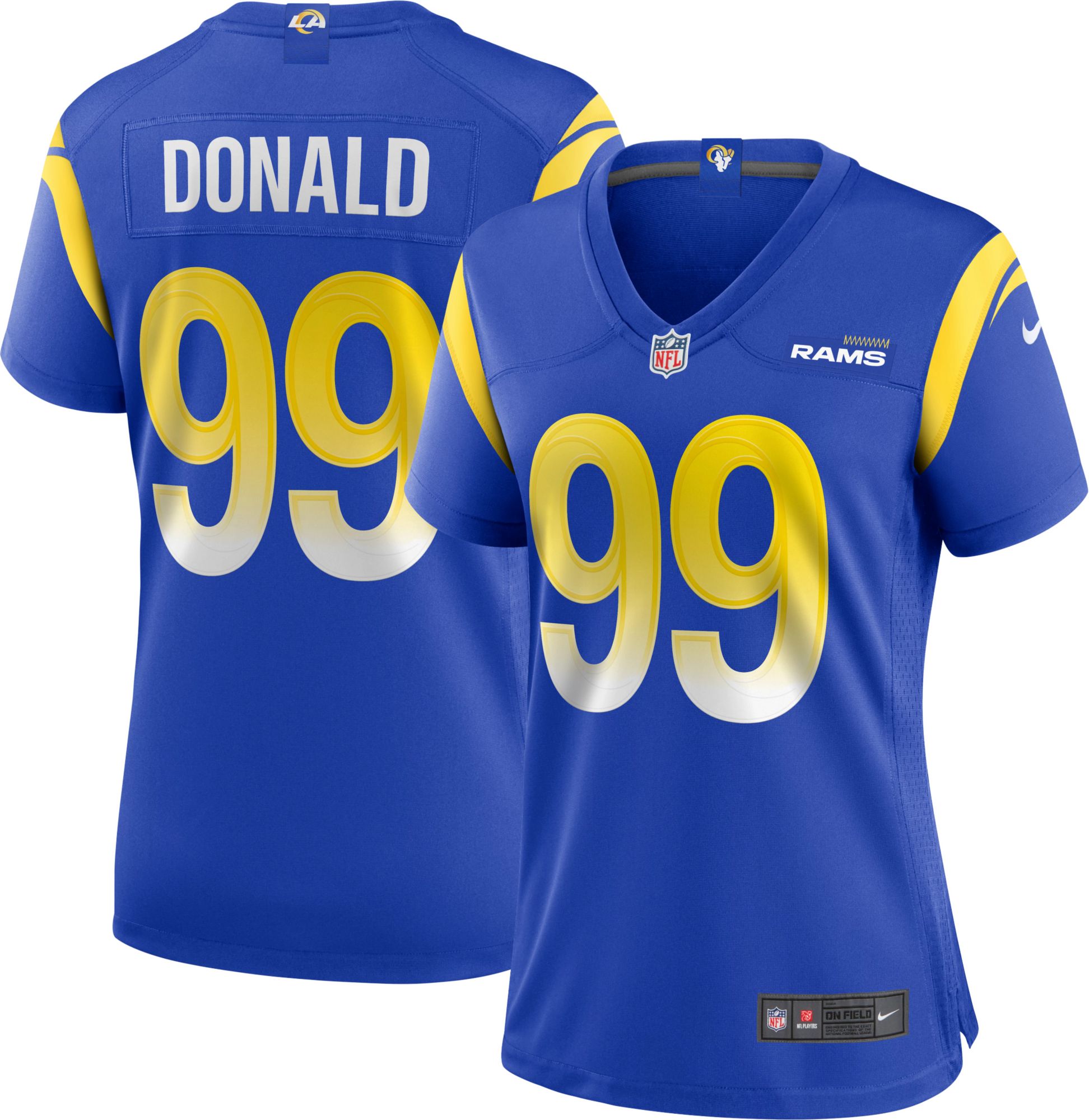 Nike Los Angeles Rams No99 Aaron Donald Navy Women's Stitched NFL Limited NFC 2017 Pro Bowl Jersey