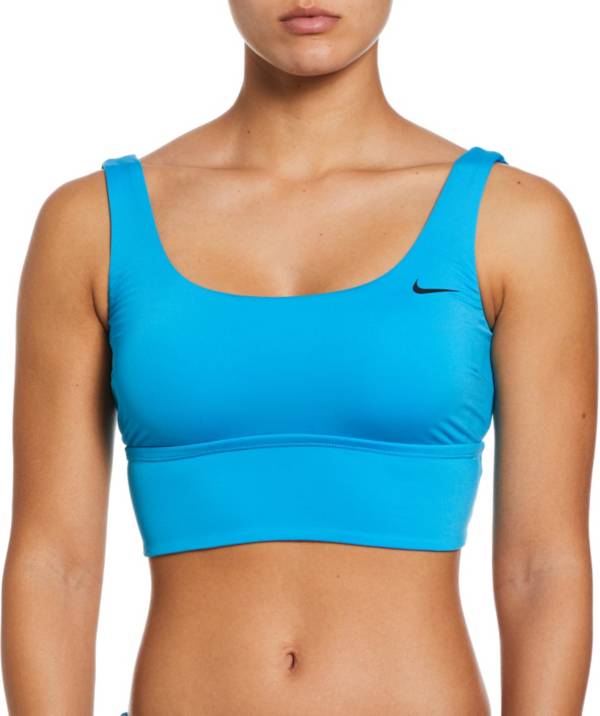 Nike Women's Swim Midkini Zip-Front Bikini Top - ShopStyle