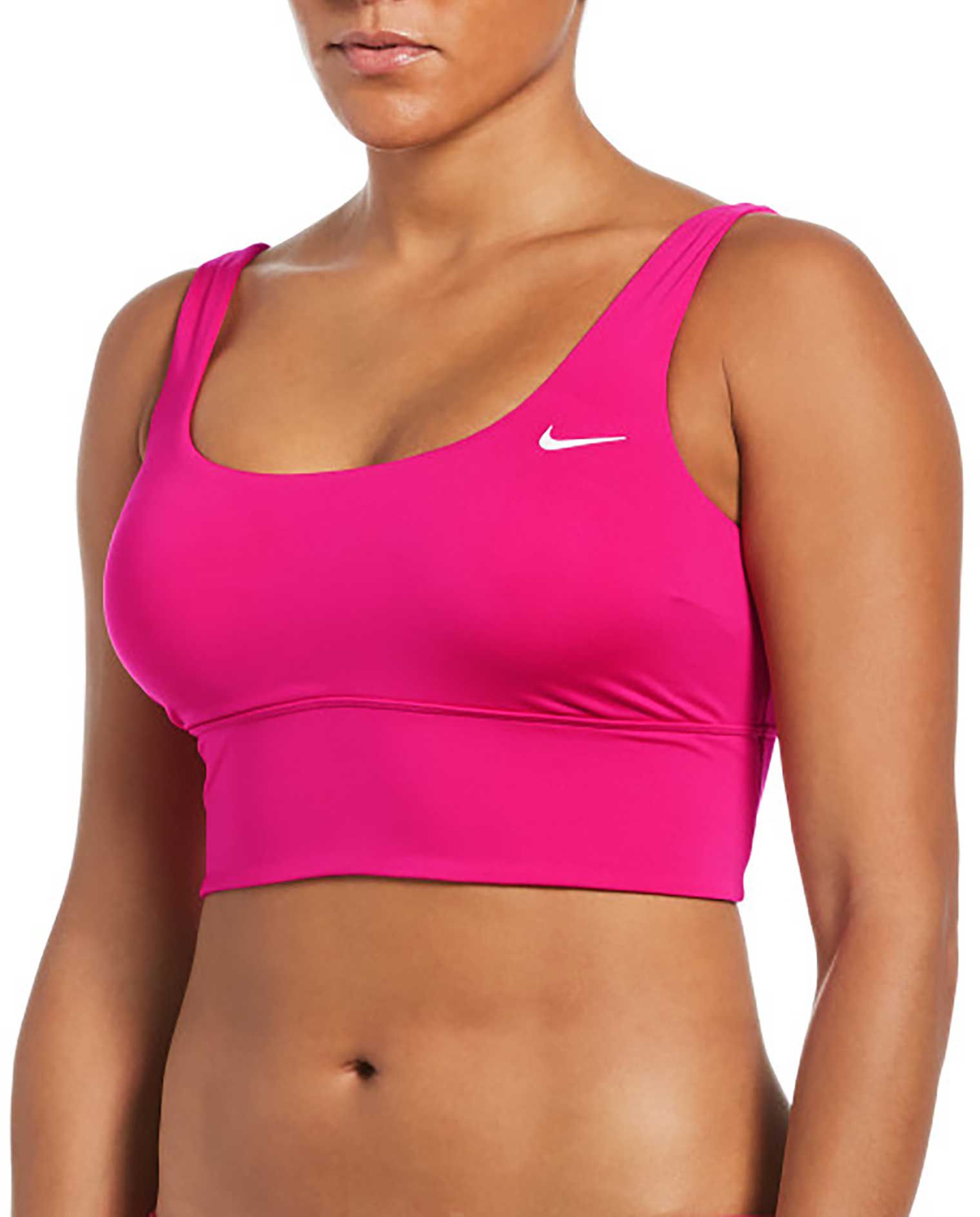 nike women's essential scoop neck midkini swim top